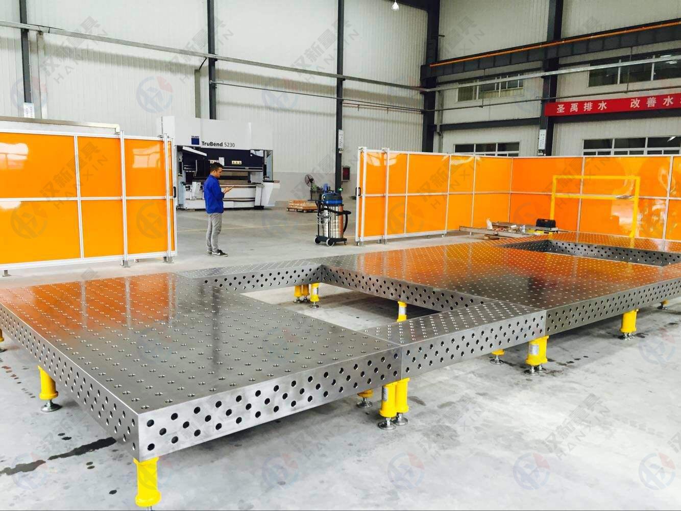 L 型拼接三维柔性焊接平台赋能重型装备企业超大型工件制造升级